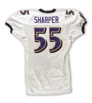 Jamie Sharper Baltimore Ravens Super Bowl XXXV Game Worn and Signed Jersey (Sharper LOA)